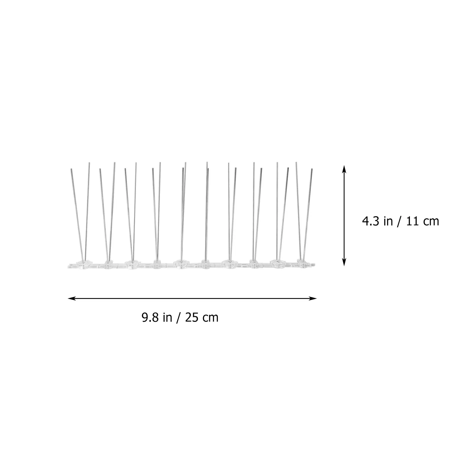 2Pcs Stainless Steel Bird Spikes Preventer Bird Repellent for Home Garden Fence Roofs Balconies Durable Flexible Effect 11cm