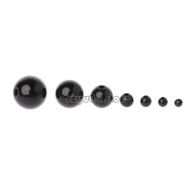 4x7d 100pcs 3-12mm 인형 눈을위한 검은 색 안전 DIY 곰 박제 장난감을위한 구슬.