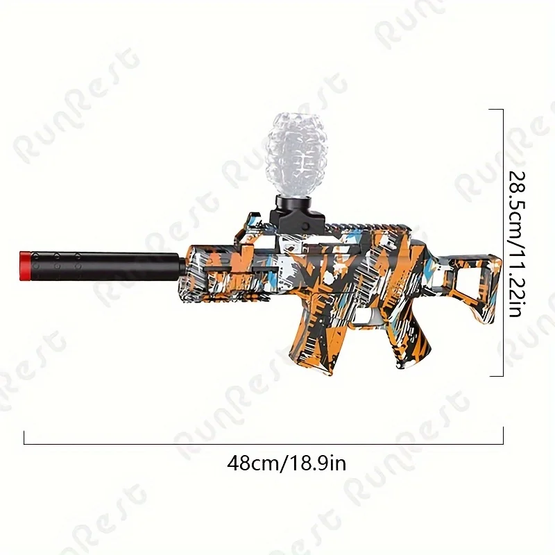 Gel Ball Blaster -7.4V Electric Blaster Gun High Speed Splatter Ball Toy Rifle, Long-Lasting Rechargeable Battery