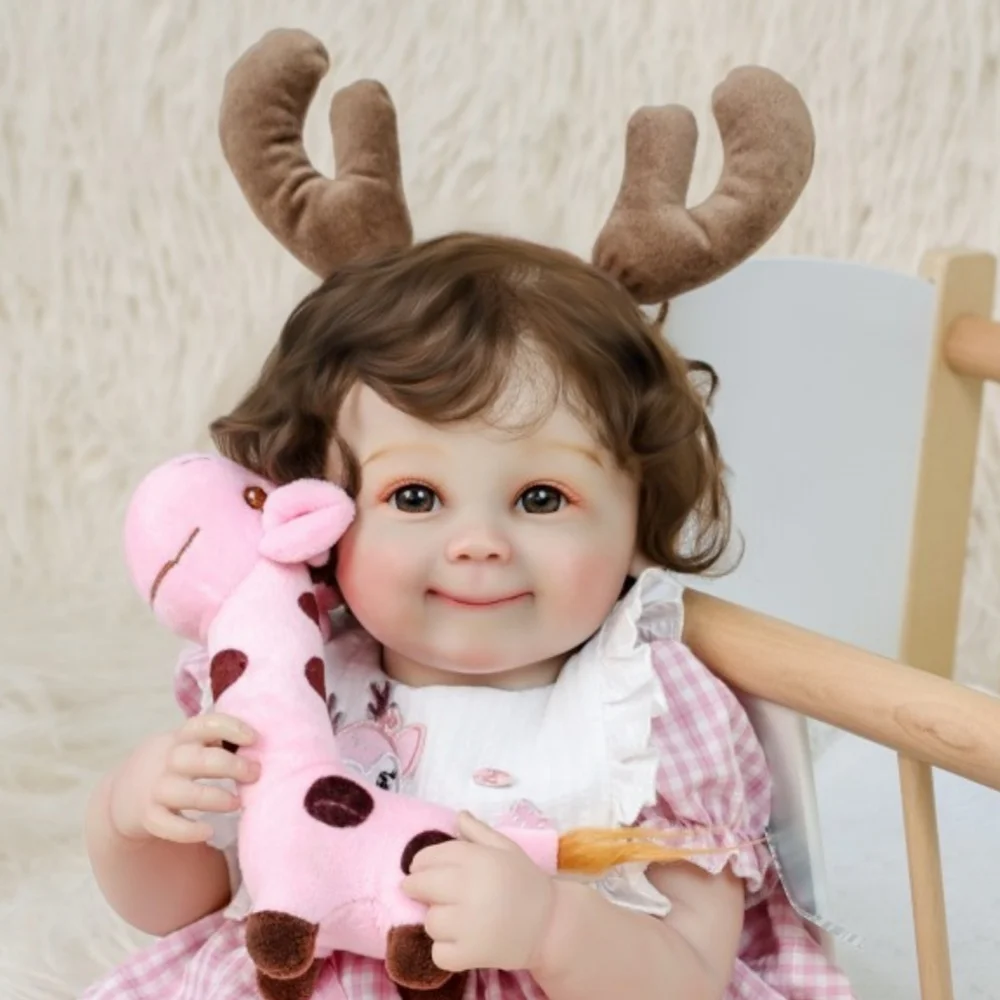 ตุ๊กตาโคลเวอร์เรย์รุ่นใหม่ ของแท้ ขนาด 22 นิ้ว ทำจากไวนิลทั้งตัว เหมือนจริง ตุ๊กตาเด็กแรกเกิดน่ารัก รูปยีราฟ ของเล่นทำมือคุณภาพสูง ของขวัญคริสต์มาสสำหรับเด็ก