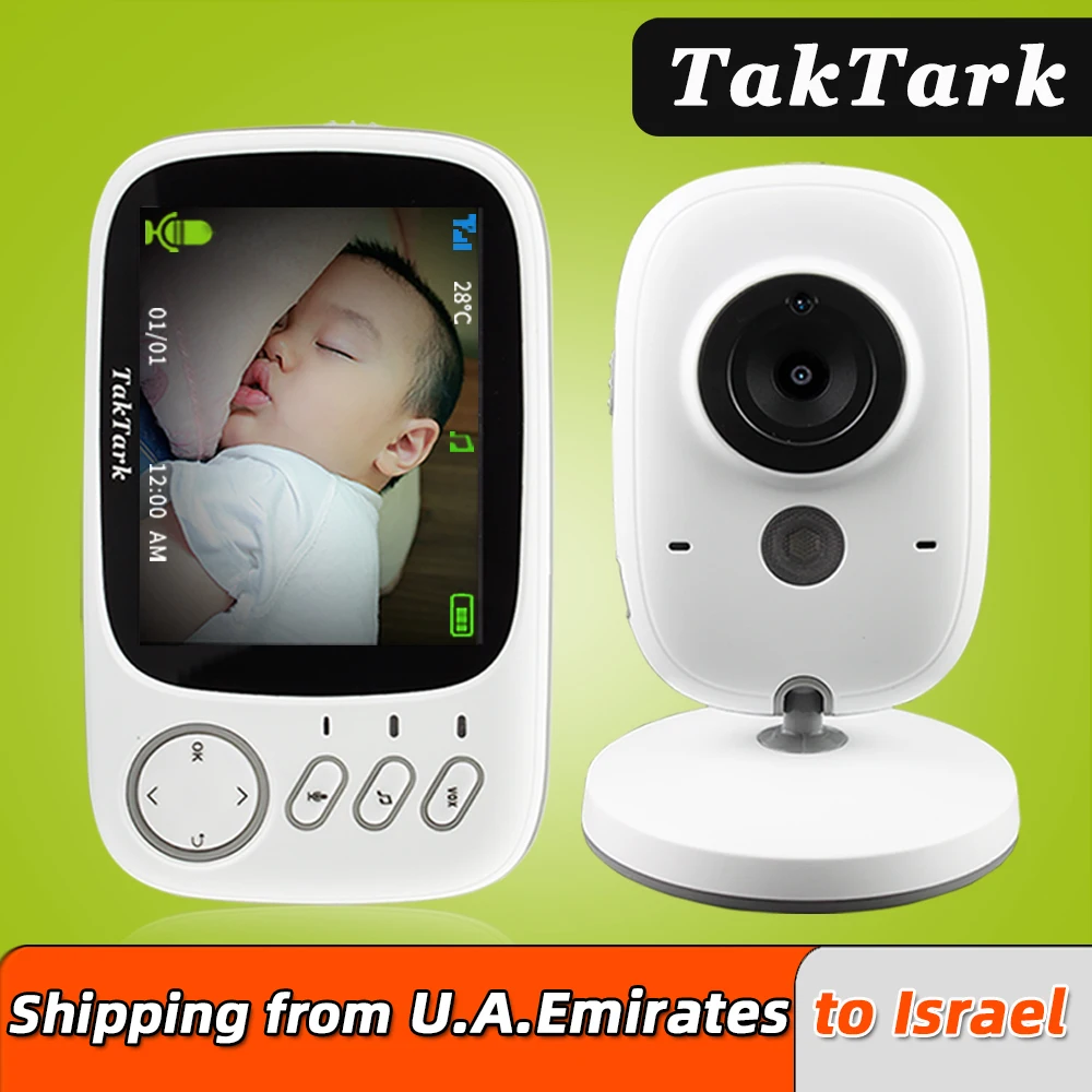 TakTark Wireless Video Baby Monitor Security Camera Auto Night Vision Two Way Intercom 8 Lullabies Babyphone Babysitter Nanny