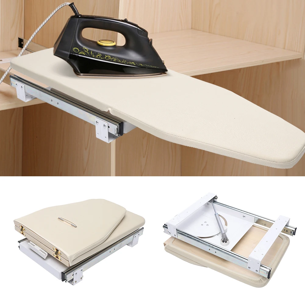 180° Rotation Ironing Board Closet Pull-Out Stow Away Retractable Ironing Table