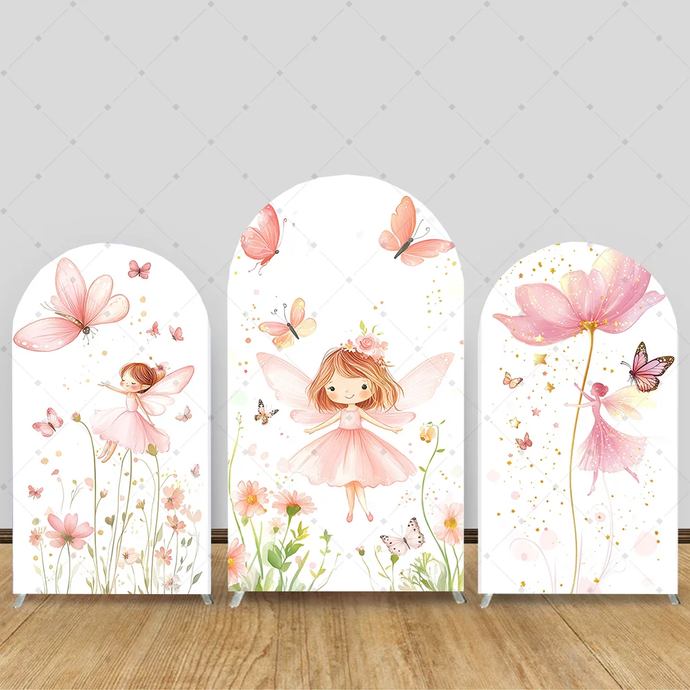 

Custom Chiara Arch 2-sided Backdrop Flower Fairy Girl 1st Birthday Party Background Wildflower Baby Shower Photo Booth