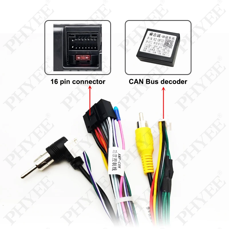 CAN Bus Radio Wiring Harness Adapter with Panel Frame for Nissan Qashqai J11 2016-2019, for 2 Din 10\