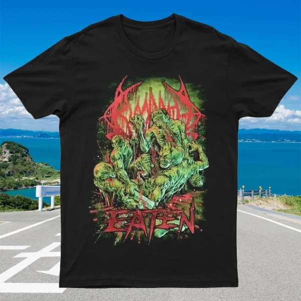 

2025 New BLOODBAT - EATEN Printed Unisex Street Fashion Trendy Short Sleeves Made of Pure Cotton Round