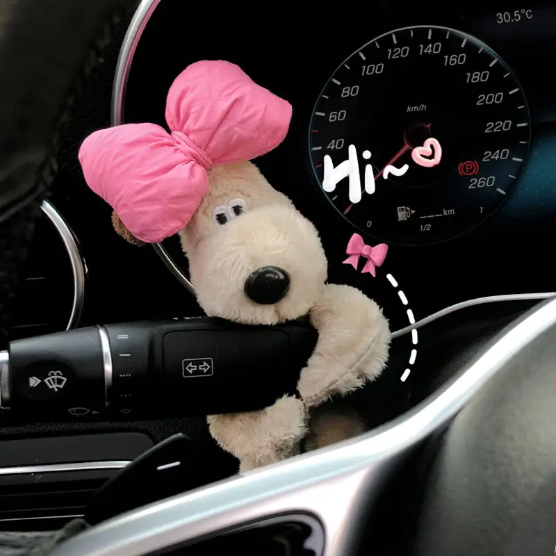 Cute Pig Plush Doll Creative Gift Car Windshield Wiper Decorations Home Decoration Kawaii Accessories Home Desk Ornament