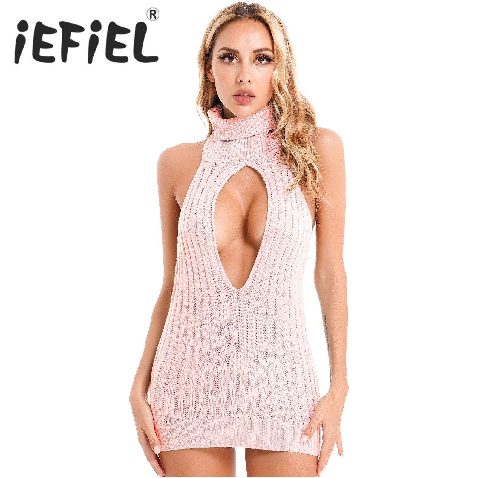 

Трикотажная Женская мини-юбка, с открытой спиной, в стиле аниме, для косплея, бикини