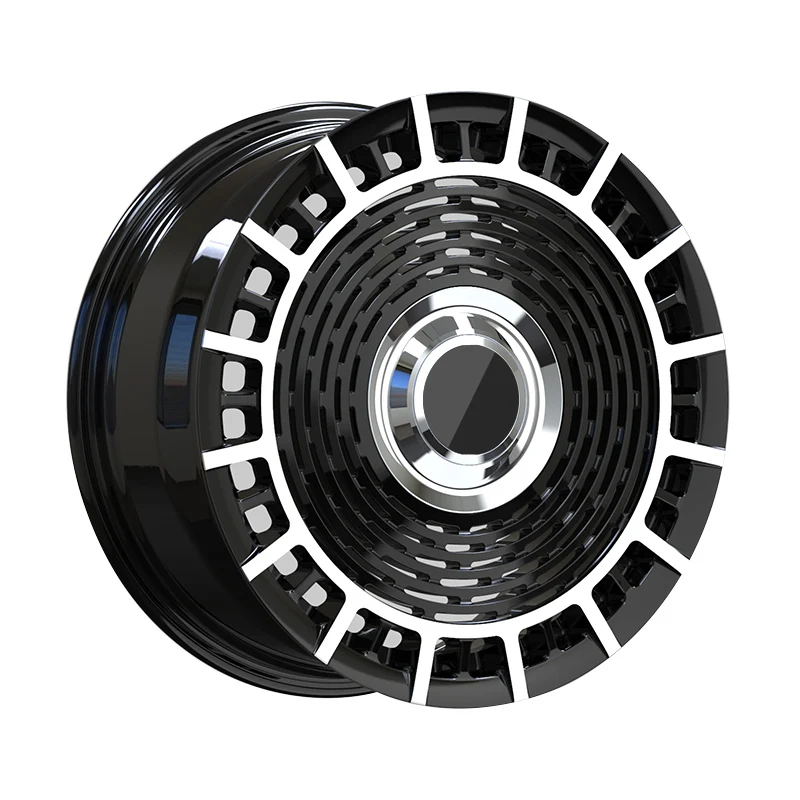 &c Luxury Design Splendor Alloy Car Rims Forged Gloss Black Monoblock Passenger Car Wheels for Hongqi Auto
