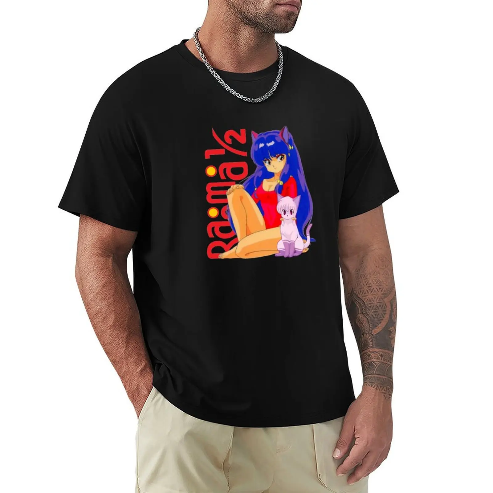 

Shampoo with Cat and Cat Ears T-Shirt Summer Casual Loose T-Shirt
