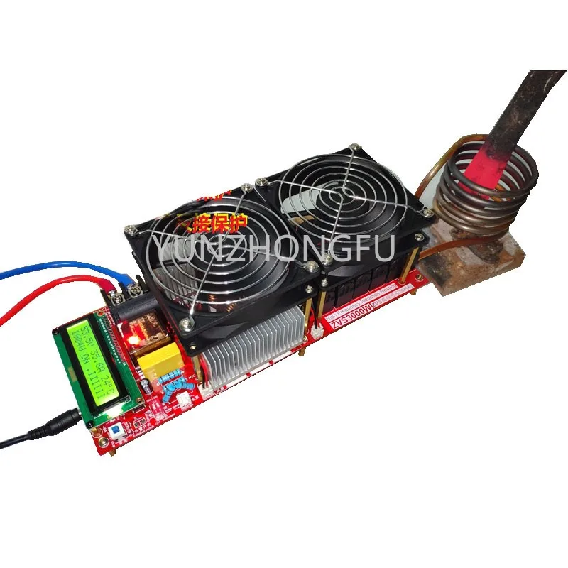Módulo calentador de inducción Flyback, controlador, buena disipación del calor, bobina, bomba, adaptador de corriente, alta frecuencia, 3000W, 55A, ZVS
