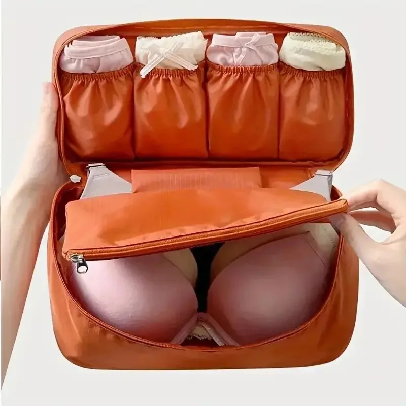 Cosmetic Underwear Organizer Lingerie Bra Travel Organizer Storage Bag Luggage Suitcase Pouch Zip Cases Clothes Bra