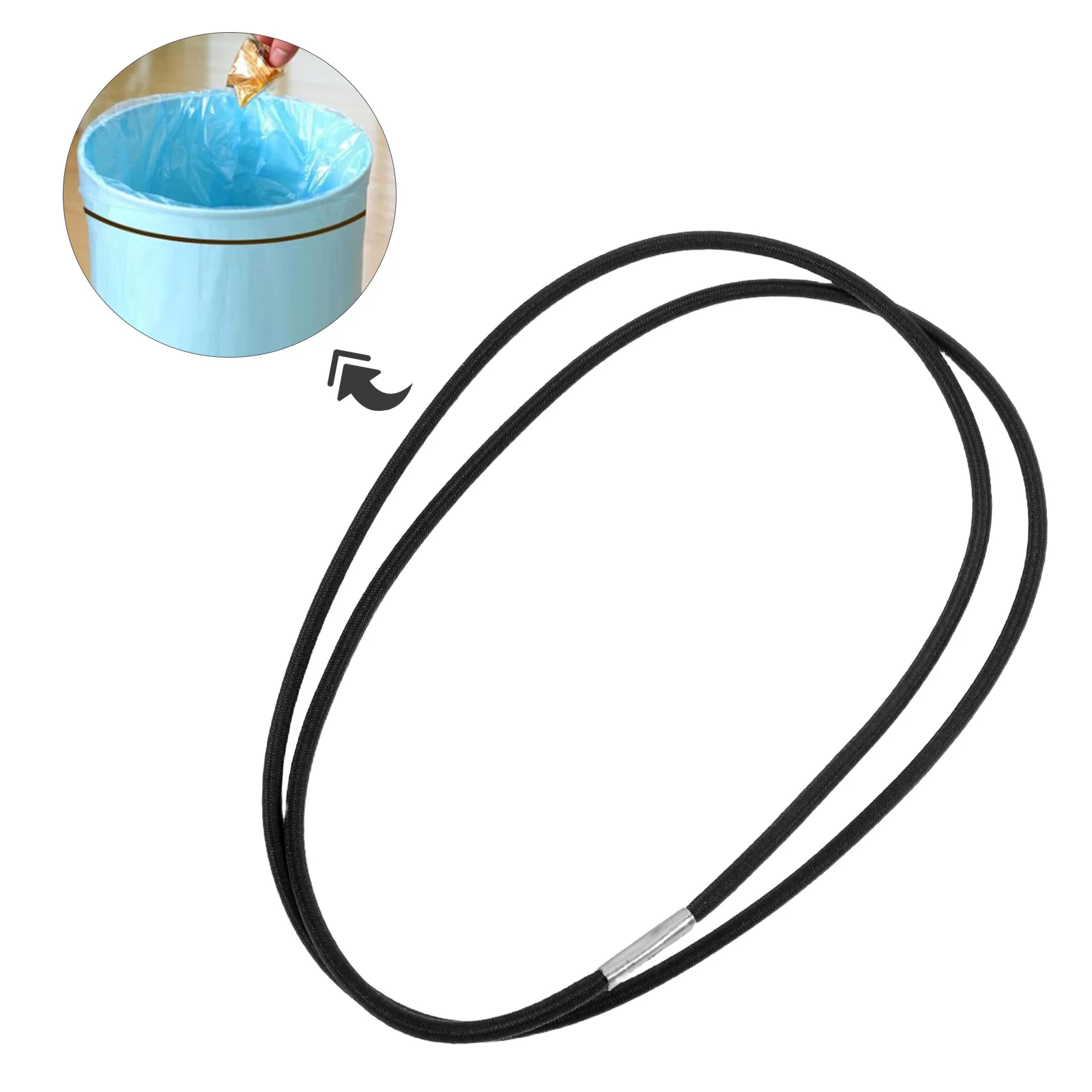 

6Pcs Trash Can Bands Set Garbage Bag Ties Easy Installation Neat Appearance for Waste Baskets Kitchen Tables Beach Towels