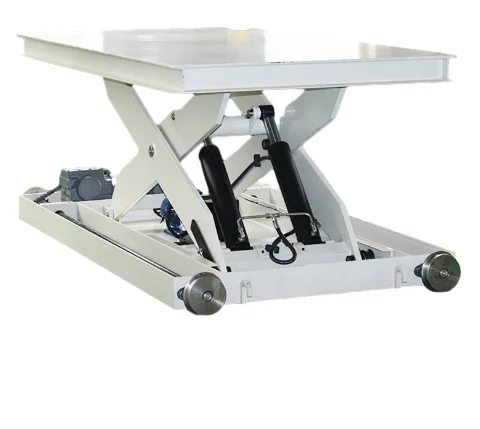 Transverse scissor lift table guide rail installation scissor lift table