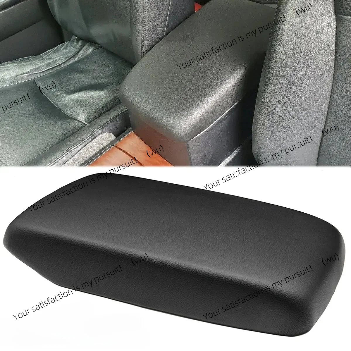 For Toyota Highlander Kluger Armrest Lid Cover 08-13 Model Pu Leather Black Centre Console Replacement Part