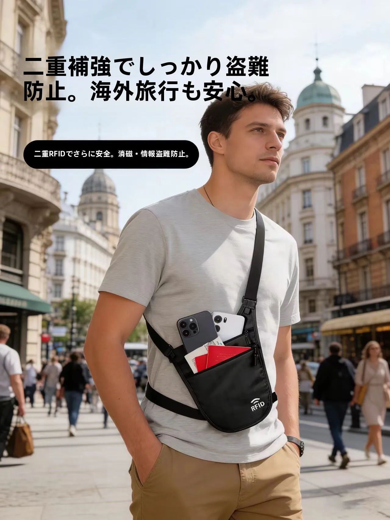 anti-theft-travel-waist-bag-for-international-travel-hidden-passport-crossbody-wallet-waterproof-nylon-leisure-simple-style
