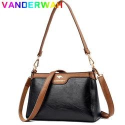 Leather Women Messenger Bag 2024 Small Lady Handbags Luxury Designer Female Shoulder Cross Body Sac High Quality Purse Wallet