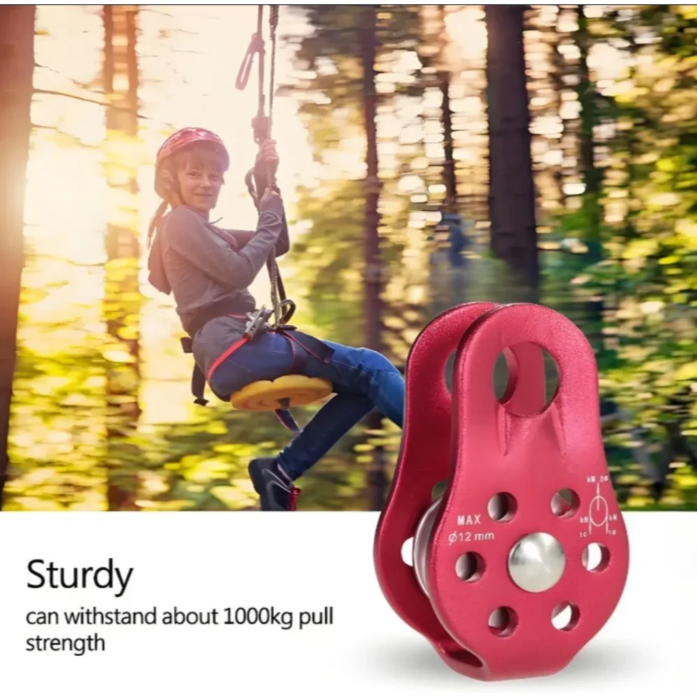 Aluminium-Kletterrolle – einseitig einscheiben mit fester Seitenplatte für Traverse und Transport in großer Höhe