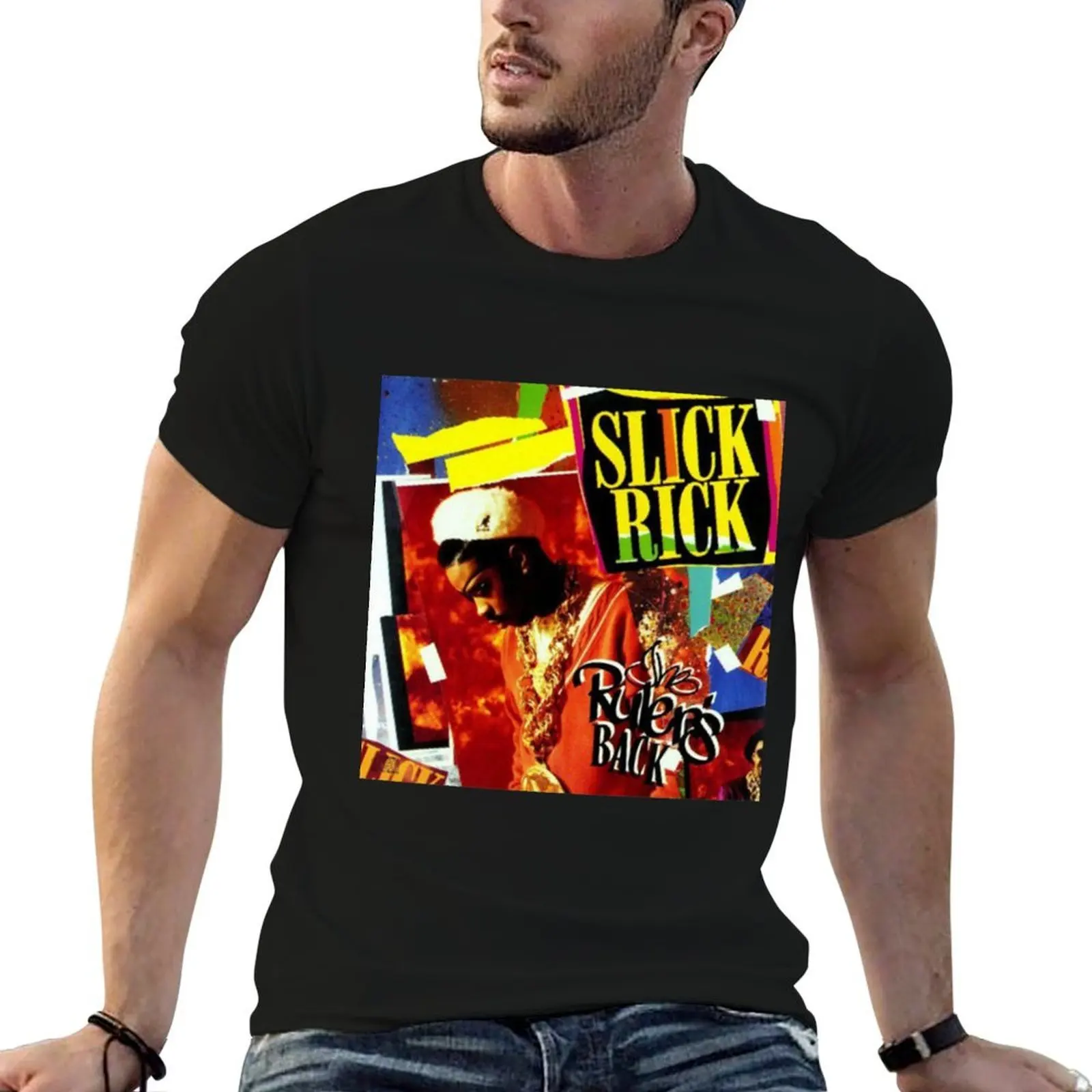 Slick Rick D RULERS BACK T-Shirt baggy shirts summer top Short sleeve tee men