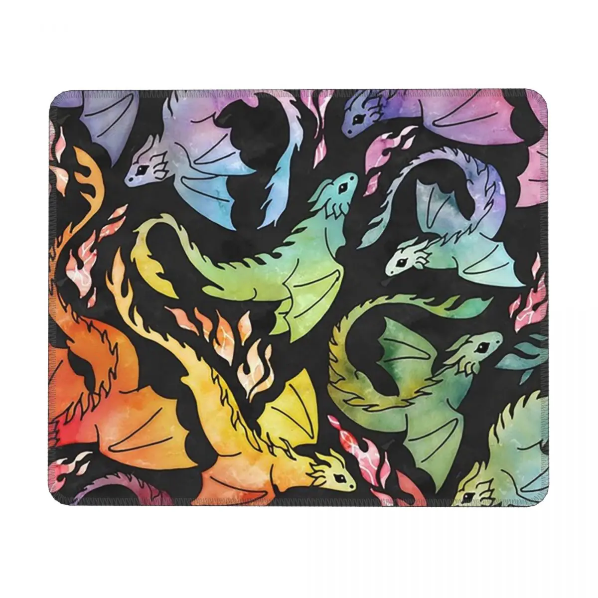 

Dragon Fire Dark Rainb Multi-size Mouse Pad Computer Keyboard Mouse Mat Gamer PC Laptop Desk Mat Office Accessories Table Mats