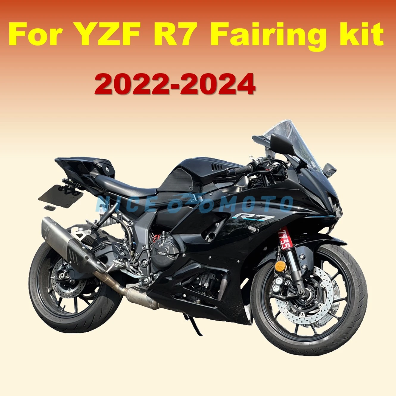 

New ABS Black Bodywork Set Motorcycle Fairing Kit Fit For YAMAHA YZF R7 2022 2023 2024 yzf-r7 22 23 24 YZFR7