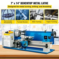 Sihao Mini Metal Lathe 550W Metal Mini Lathe 180x350mm Tool Precision Machine Metalworking Home Tool Speed Milling Metal Turning