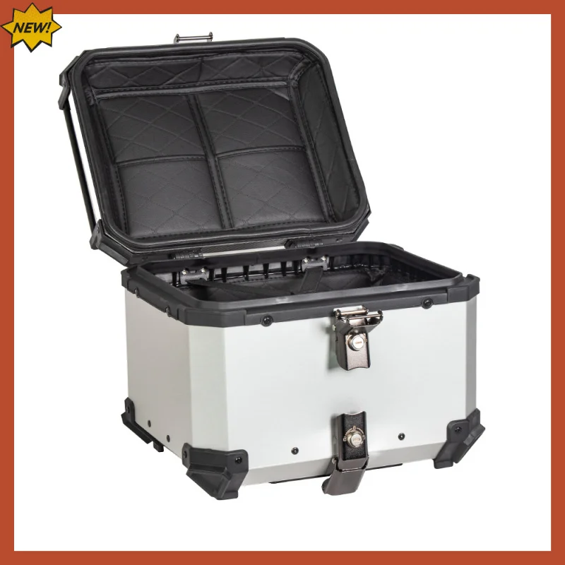 

45L Carbon Fiber Top Cover Aluminum Alloy Tail Quick Release Storage Luggage Box Electric Motorcycle Trunk