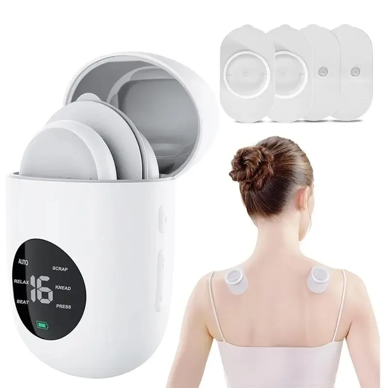 Wireless TENS Muscle Stimulator Portable Digital Pulse Massager Pad for Shoulder Back Body Pain Relief Therapy Device