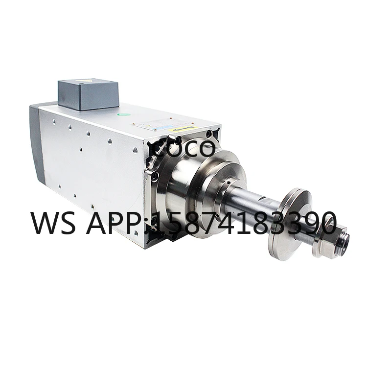 Custom Air-Cooled CNC Spindle Motor 220V/380V Three-Phase, Extension Shaft Design for Grinding & Polishing