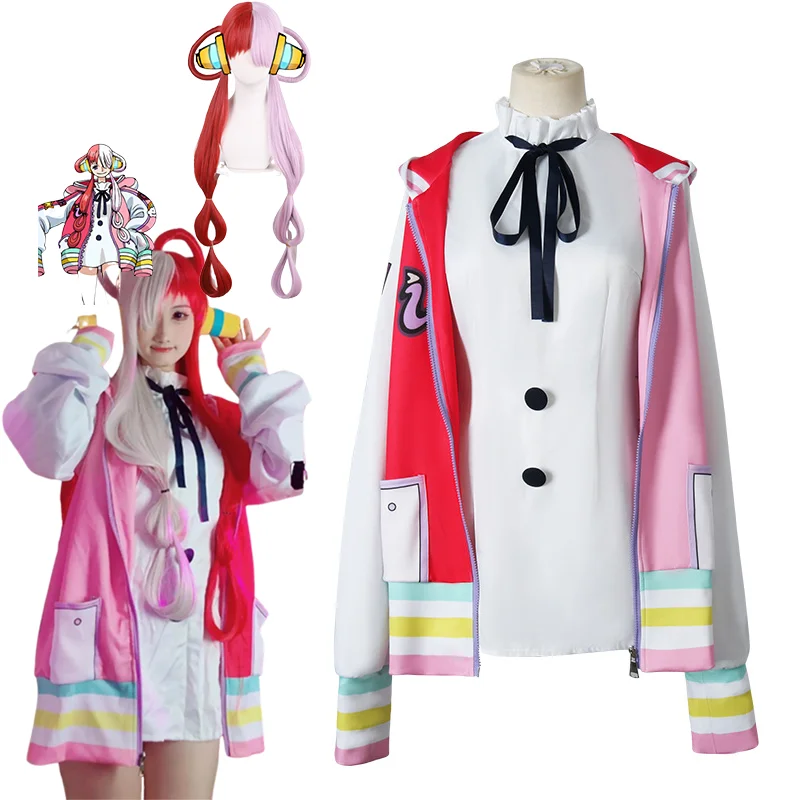 Anime Uta teatro versión película hija roja de Shanks Cosplay disfraz peluca alas auriculares adulto niño traje de Halloween