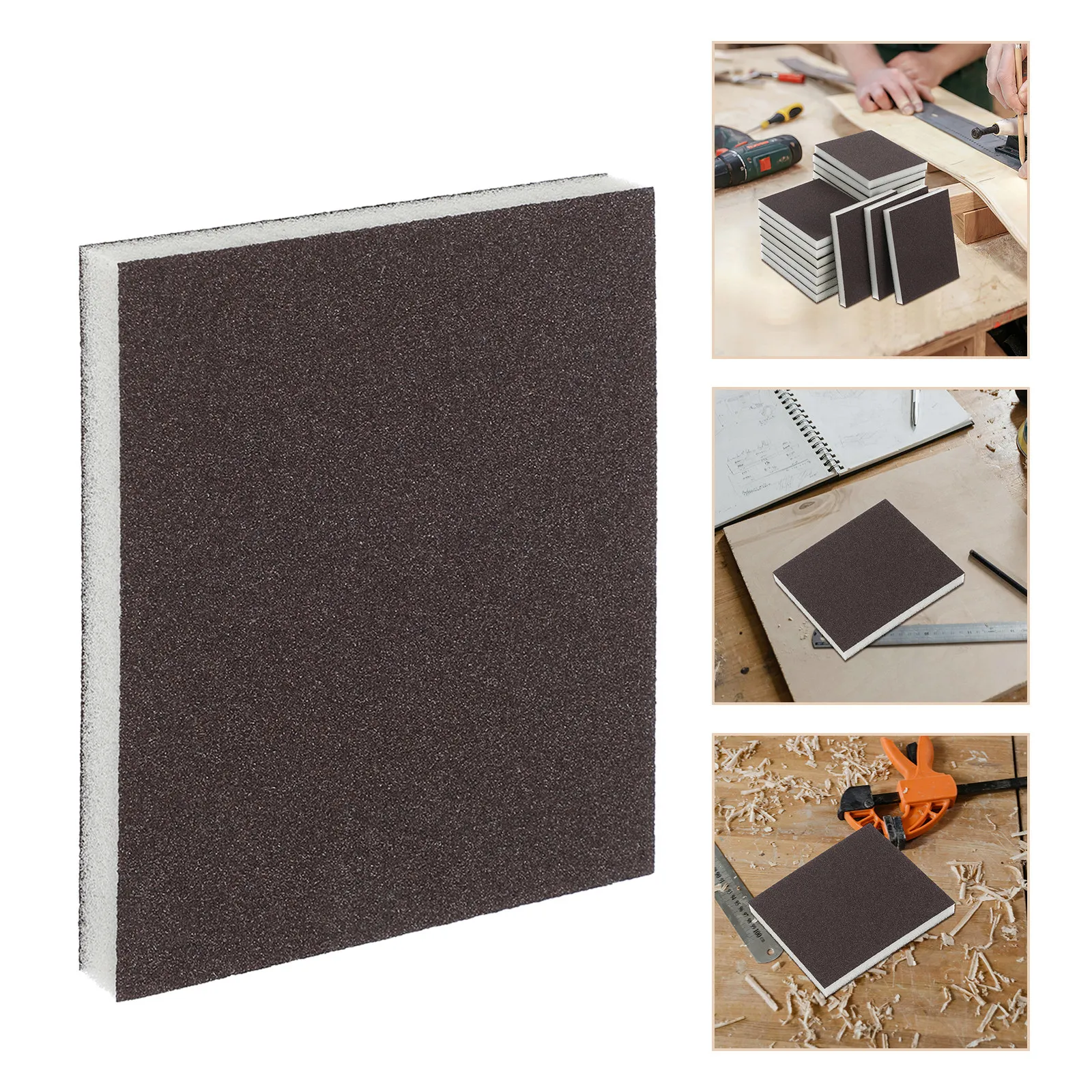 20pcs Sponge Sanding Blocks Durable Foam Hand Sander For Wood Metal Drywall Furniture Polishing Flexible Sandpaper Pad
