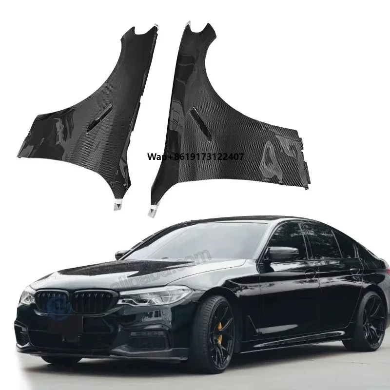 

Customized Accessories Black Car Front Side Real Carbon Fenders for 5 Series G30 540i 2018 Carbon Fenders Body Kit Upgrade