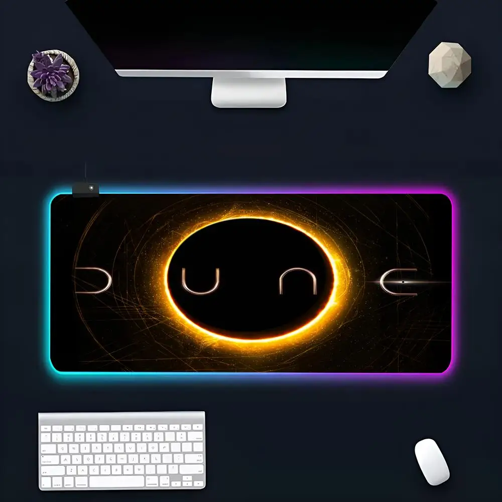 

Dune Mouse Pad Popular Large RGB Mause pads XXL LED Japan made Table Pads Keyboard Mats Desk Rug With Backlit csgo LOL