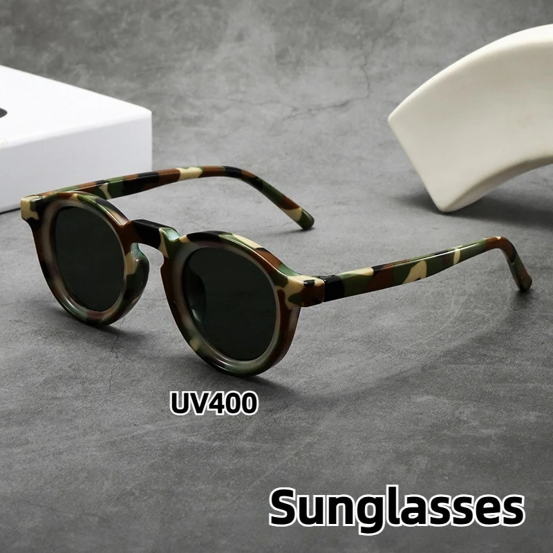 

Neutral Fashion New Retro Round Small Frame Sunglasses Popular Fashion Trend UV Protection Glasses Outdoor Driving Sunglasses