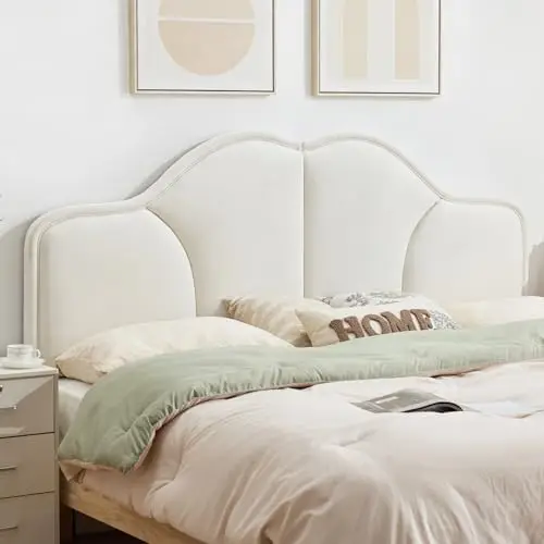 Queen Size Headboard Only, Upgraded One-Piece Upholstered Headboards Adjustable Height&Width Full Bed Headboard Modern