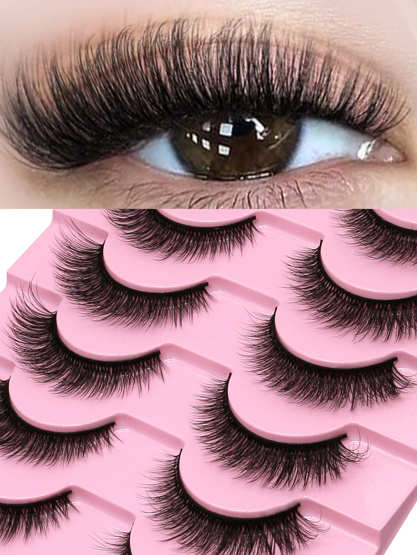 ラスヴィレ フラッフィー マンガ ラッシュ ナチュラルカール つけまつげ キャットアイラッシュ ナチュラルロング ソフト フルストリップラッシュ 3D フェイクミンク ラッシュ メイクアップ