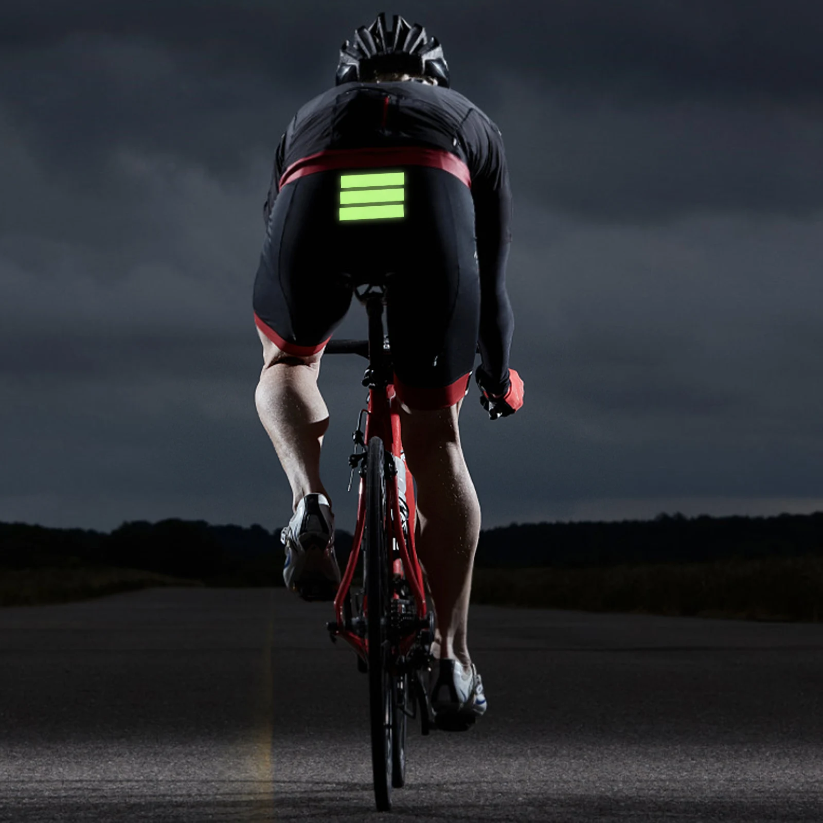 

1 Sheet Reflective Stickers Bike Decals Adhesive Safety Strips High Visibility Durable Motorcycle Decoration Hard Hat