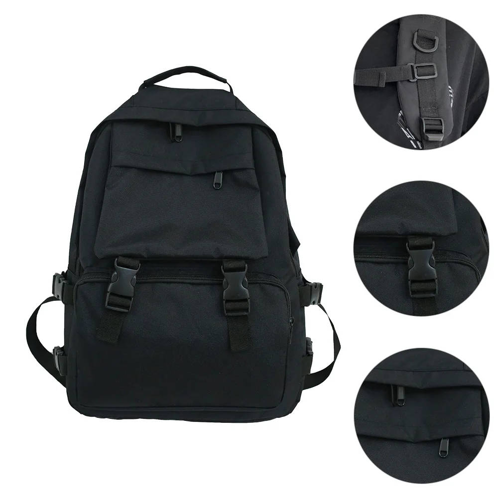 

1Pcs Simple Bag Fashion Backpack with Multiple Compartments Wide Comfortable Strap Stylish Shoulders Bag for School Travel Daily