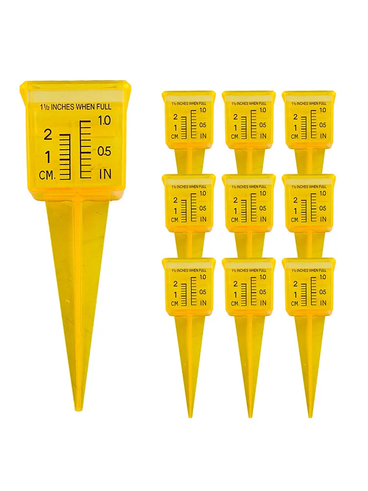 For Patio For Garden Garden Water Gauge Outdoor Water Measurement Lawn Care Bright Yellow Color Large Digital Print