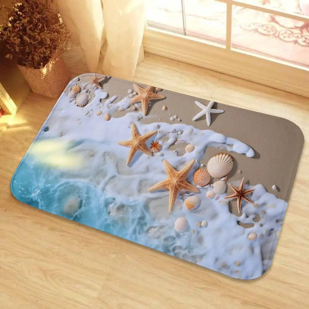 

Sea Wave Floor Mat Printed Large Carpets Room And Bedroom Carpets Bathroom Anti Slip Door MATS Small Carpets