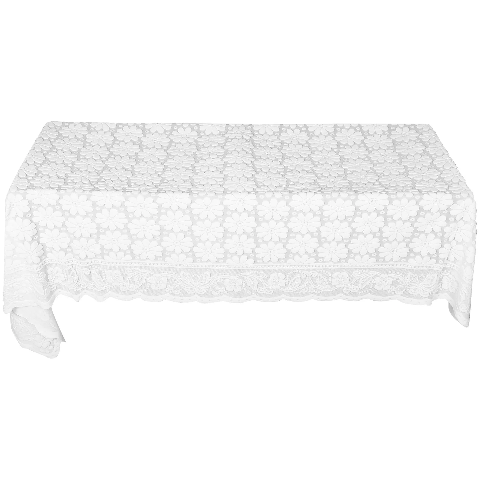

Modern Minimalist Lace Piano Cover Decorative Dust Protective Cover Upright Piano Protector with Daisy Pattern