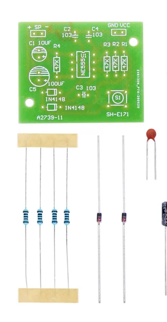 NE555 Doorbell Suite Produkcja elektroniczna Doorbell Suite Zestaw do samodzielnego montażu Ding dong dzwonek do drzwi PCB laboratorium spawalnicze — zdjęcie 4