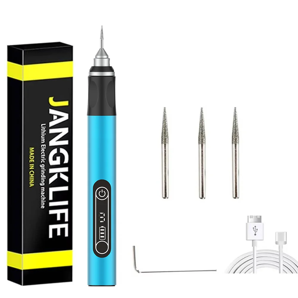 USB draadloze roterende gereedschapskit houtbewerking gravure pen DHZ voor sieraden metalen glas mini draadloze boor