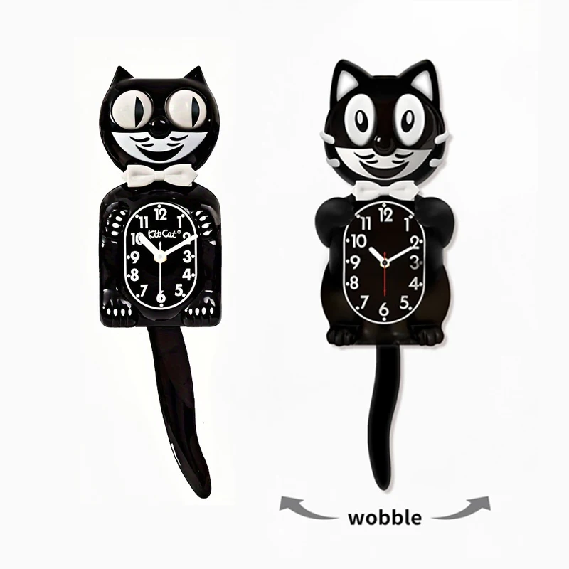 

New Hot American Kit Cat Classic Clock with Swing Tail Pendulum Creative Design Cute Gift Retro Decoration Tail Hanging Clock