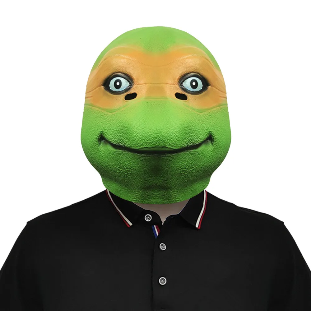 Froschmaske Tier-Vollkopf-Latexmaske Halloween-Cosplay-Kostüm für Erwachsene Partydekoration Requisiten Grün – Detail 1