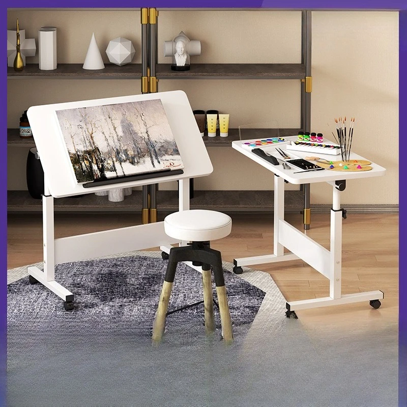 

Складной мольберт-столик для рисования, столик-пазл, художественный стол, подъемный компьютерный стол, прикроватный столик, стол для рисования, прочный и долговечный.