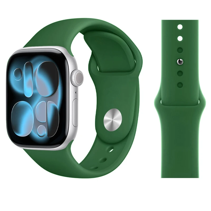 Silikonarmband für Apple Watch-Armbänder 46 mm 44 mm 45 mm 49 mm 41 mm 40 mm 42 mm Sport Correas-Armband iWatch Serie 11 10 SE 9 8 7 6 5