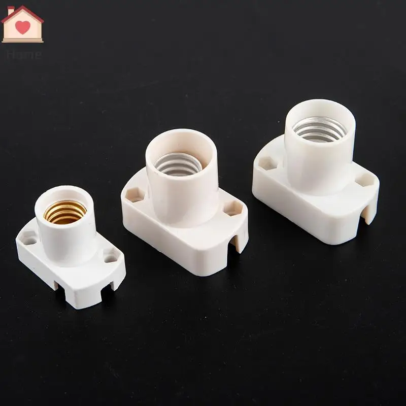 1Pc White Mini Screw Lamp Base E12 E14 E17 Supporto Lamp Holder Light Bulb Socket Holder Adapter Accessories