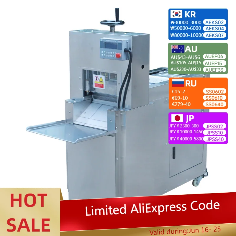

Stainless Steel Mutton Rolls Cutter Commercial Electric Meat Slicer CNC Single Cut Lamb Beef Roll Make Machine