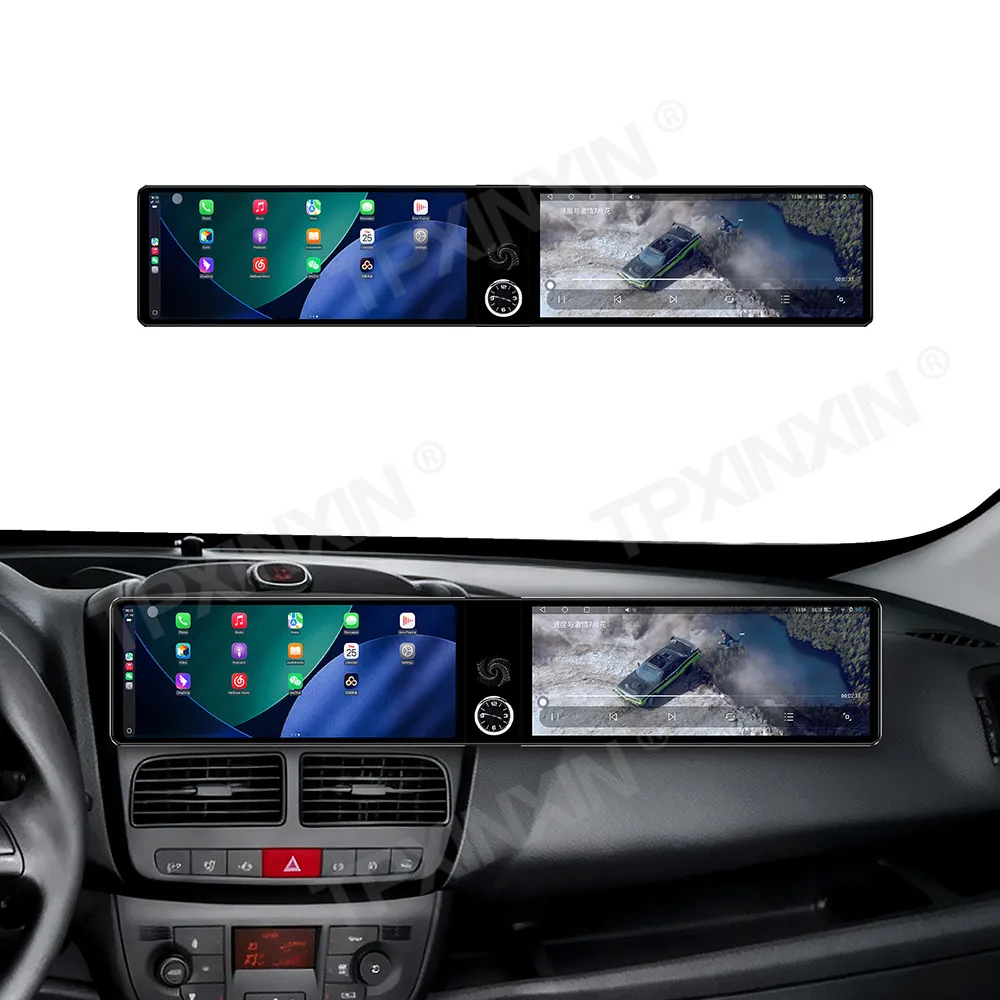 

Автомагнитола с Android Auto и CarPlay для Fiat DOBLO 2010-2015, 24.6-дюймовый сенсорный экран, GPS-навигация, стерео, мультимедийный проигрыватель, магнитофон