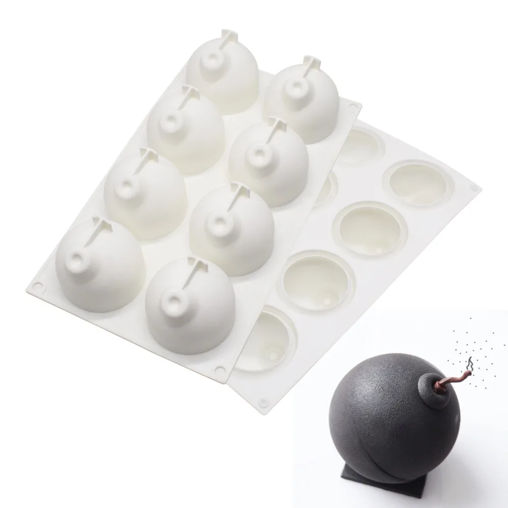 6 Holes Mines Silicone Mould DIY Craft Soap Candle Mould Mousse Cake Chocolate Ice Mold Cake Decoration Tool Baking Accessories